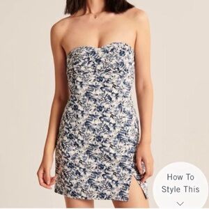 Abercrombie & Fitch Blue Floral Dress size medium